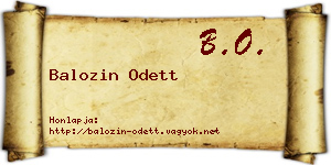 Balozin Odett névjegykártya